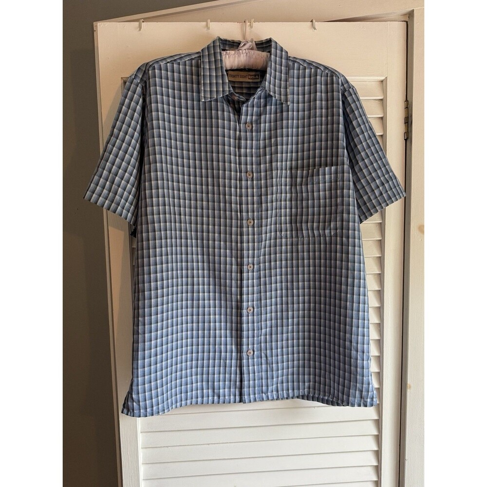 VTG Eighty Eight USA Men’s S Button Up Shirt Short Sleeve Casual Skater Y2K 90’s